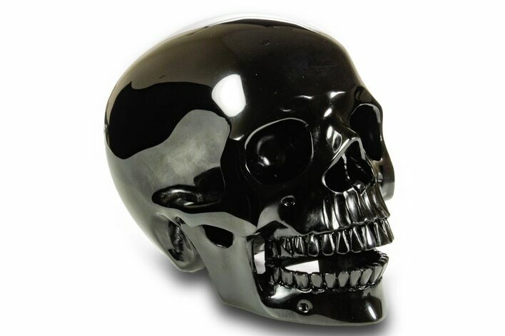 Realistic, Polished Obsidian Skull - Mexico #378721